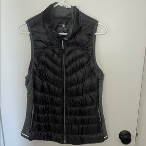 Tangerine dark gray & light gray Quilted Puffer Vest, worn 1 or 2 times